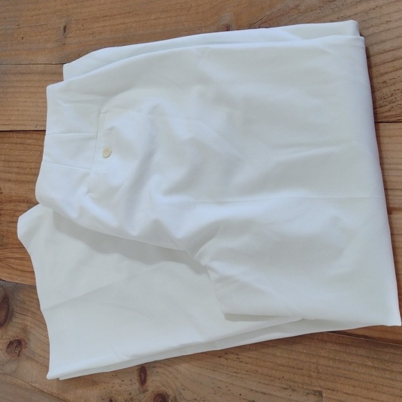 Talbots Petites Stretch Vintage White Wide Leg Lined Pants Size 10p - Picture 3 of 14